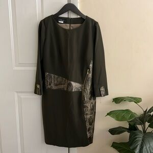 Laura Bernal Snakeskin Sheath Dress Size EU 40 US Medium
